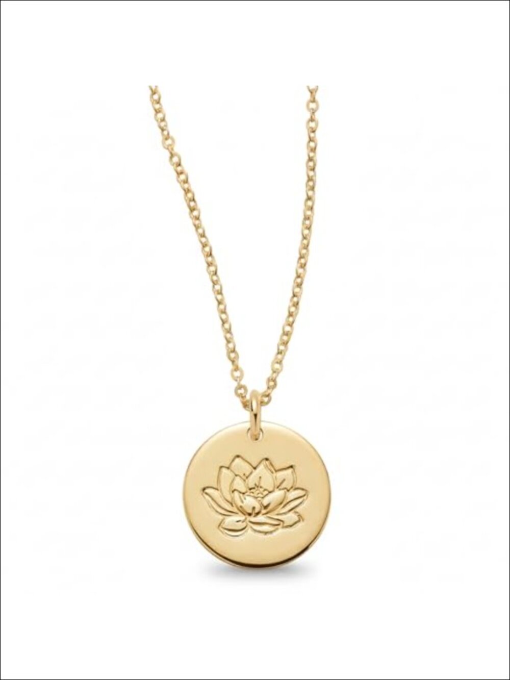 14K Gold Filled Birth Flower Pendant Necklace, Minimalist Adjustable Chain